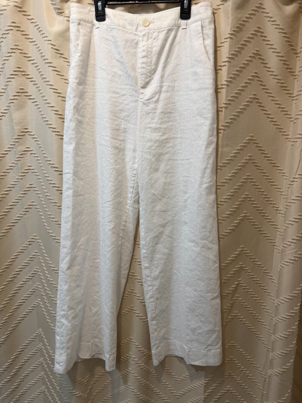 Tommy Bahama Linen Wide Leg Pants Women White Resort Coastal Beach